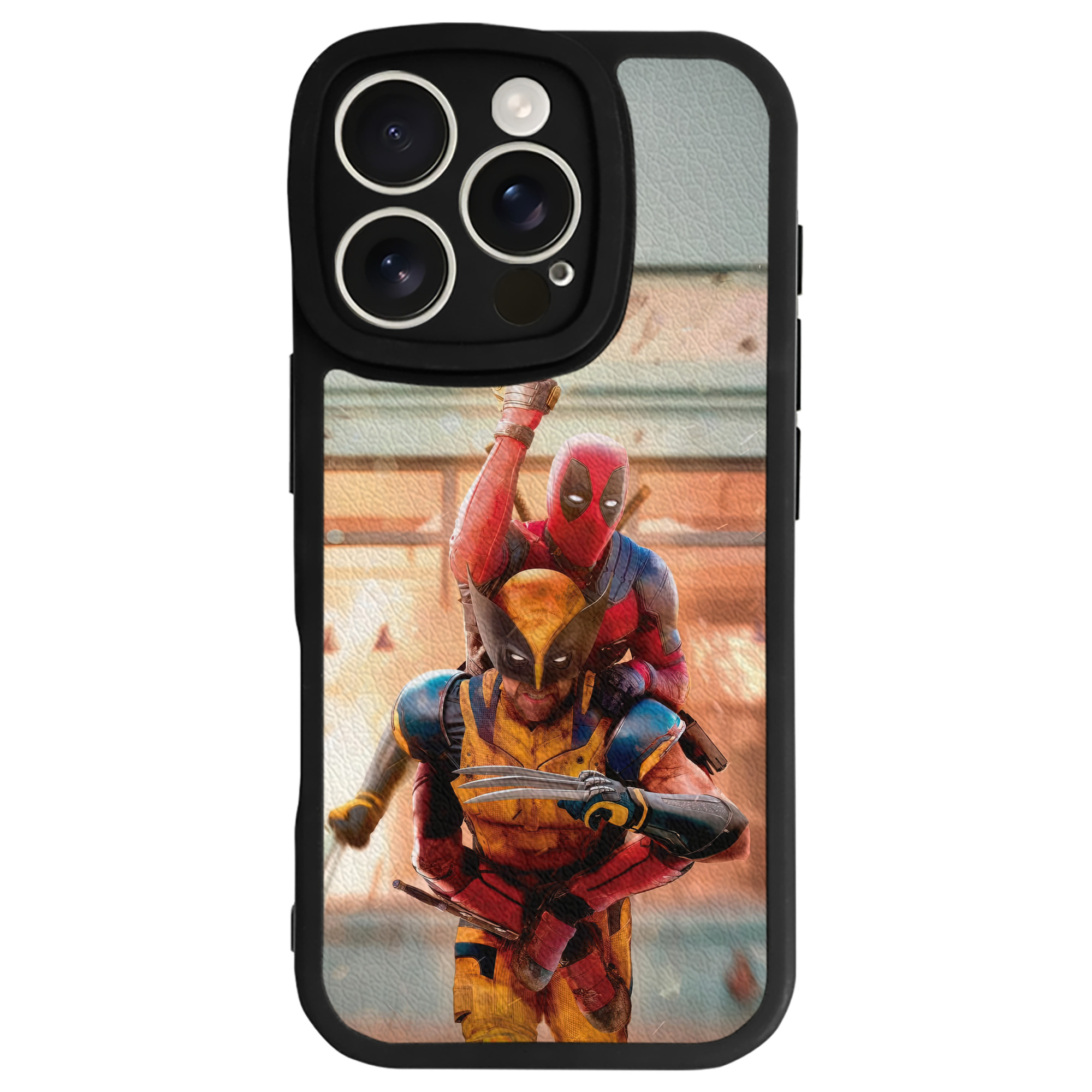 （画像用） Deadpool デッドプール 【iPhone 16シリーズ対応】シリコンスマホケース（レザー調） 材質：シリコン